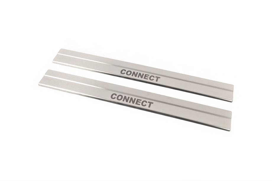 Ford Connect 2014-2021 гг. Накладки на пороги Carmos (2 шт., нержавейка) Image
