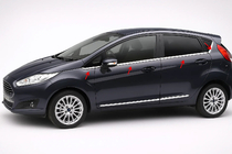 Ford Fiesta 2008-2017 гг. Окантовка стекол нержавейка (8 шт.) фото 1