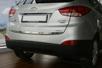 Hyundai IX-35 2010-2015 гг. Накладка на багажник нержавейка OmsaLine - Итальянская Нержавейка фото 1