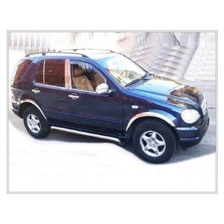 Наружные молдинги окон нержавейка (6 шт) Mercedes ML W163 1997-2005 гг. фото 4
