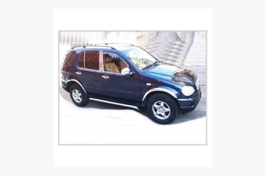 Mercedes ML W163 1997-2005 гг. Наружные молдинги окон нержавейка (6 шт) OmsaLine - Итальянская Нержавейка Фото 4