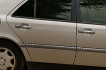 Mercedes C-class W202 1993-2001 гг. Хромированные Накладки на Ручки Дверей (4 шт, Нержавейка) фото 2