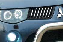 Mitsubishi L200 2006-2015 гг. Хромированные Накладки на Решетку Радиатора (14 шт, Нержавеющая Сталь) OmsaLine - Итальянская Нержавейка фото 1