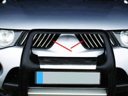 Mitsubishi L200 2006-2015 гг. Хромированные Накладки на Решетку Радиатора (14 шт, Нержавеющая Сталь) OmsaLine - Итальянская Нержавейка фото 2