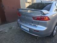 Mitsubishi Lancer X 2008- гг. Накладка на задний бампер нержавейка OmsaLine - Итальянская Нержавейка фото 2