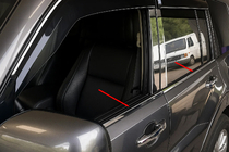 Mitsubishi Pajero Wagon IV 2006-2021 гг. Окантовка окон Нержавеющая сталь (4 шт.) фото 1