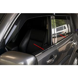 Окантовка окон Нержавеющая сталь (4 шт.) Mitsubishi Pajero Wagon IV 2006-2021 гг. фото 1