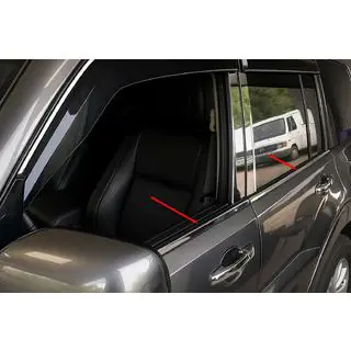 Окантовка окон Нержавеющая сталь (4 шт.) Mitsubishi Pajero Wagon IV 2006-2021 гг. фото 1