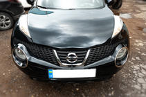 Nissan Juke 2010-2019 гг. Хромированные накладки на передние фары (2 шт., нерж. сталь) фото 3
