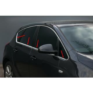 Хромированные нижние молдинги окон (Hatchback, 8 шт, нержавейка) Opel Astra J 2009-2015 гг. фото 1