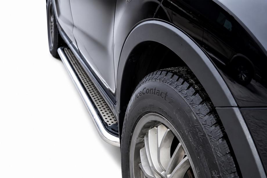 Mazda CX-5 2012-2017 гг. Боковые Подножки Maydos V2 (2 шт., нержавейка) Image
