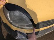 Renault Kangoo 1998-2008 гг. Реснички на Фары (2 шт., Черный ABS) (2003-2008) Черный Матовый фото 2