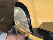 Renault Kangoo 1998-2008 гг. Реснички на Фары (2 шт., Черный ABS) (2003-2008) Черный Матовый фото 4