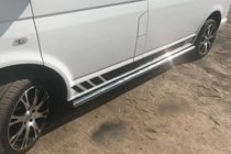 Volkswagen T5 2010-2015 гг. Боковые трубы (2 шт., нержавейка) фото 2