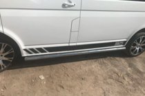 Volkswagen T5 2010-2015 гг. Боковые трубы (2 шт., нержавейка) фото 4