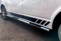 Volkswagen T5 2010-2015 гг. Боковые трубы (2 шт., нержавейка) фото 7