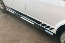 Volkswagen T5 2010-2015 гг. Боковые трубы (2 шт., нержавейка) фото 9