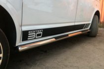 Volkswagen T5 2010-2015 гг. Боковые трубы (2 шт., нержавейка) фото 1