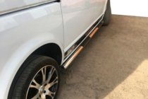 Volkswagen T5 2010-2015 гг. Боковые трубы (2 шт., нержавейка) фото 11