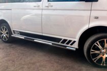 Volkswagen T5 Multivan 2003–2010 гг. Боковые трубы (2 шт., нержавейка) 60мм, Короткая База фото 7