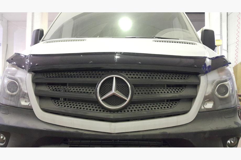 Mercedes Sprinter W906 2006–2018 гг. Дефлектор капота 2013+ (V1, EuroCap) Фото 8