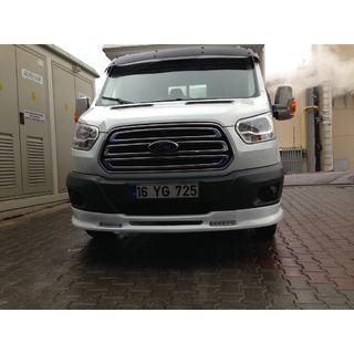 Накладка на передний бампер Ince (2014-2019, грунт под покраску) Ford Transit 2014- гг. фото 2