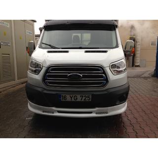 Накладка на передний бампер Ince (2014-2019, грунт под покраску) Ford Transit 2014- гг. фото 1