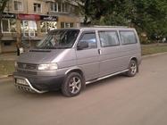 Volkswagen T4 Caravelle/Multivan 1990–2003 гг. Боковые трубы (2 шт., нержавейка) 60мм, Короткая База фото 2