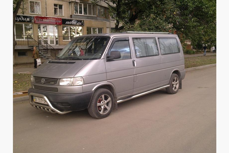 Volkswagen T4 Caravelle/Multivan 1990–2003 гг. Боковые трубы (2 шт., нержавейка) Фото 2