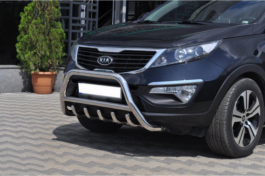 Kia Sportage 2010-2015 гг. Кенгурятник WT003 (нержавейка) Фото 3