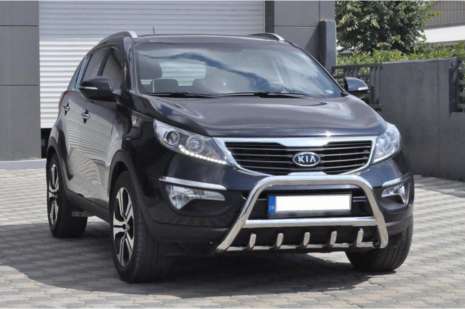 Kia Sportage 2010-2015 гг. Кенгурятник WT003 (нержавейка) Фото 1