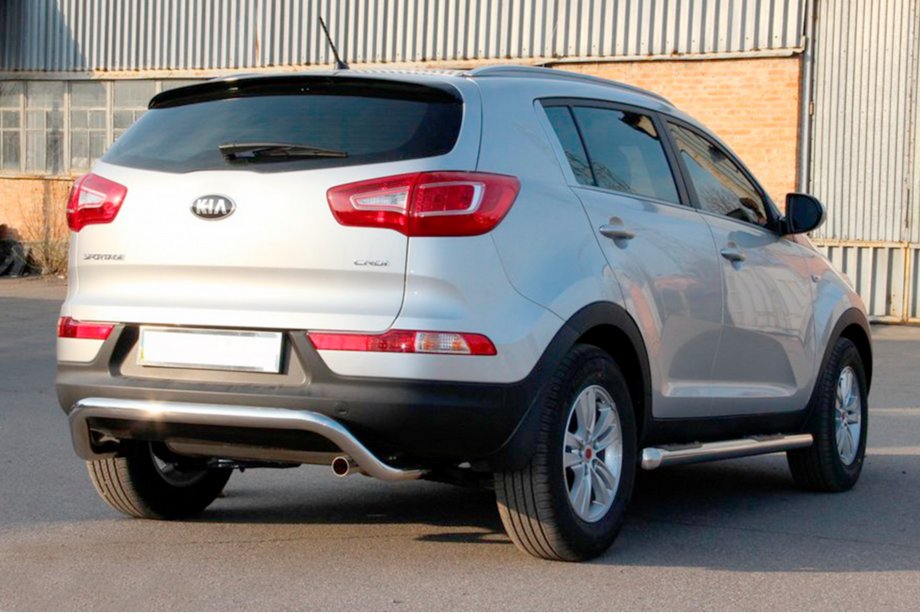 Kia Sportage 2010-2015 гг. Задняя дуга AK007 (нержавейка) Фото 2