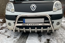 Renault Kangoo 2008–2020 гг. Защита переднего бампера WT003/004 (нержавейка) без надписи, 51 мм фото 2