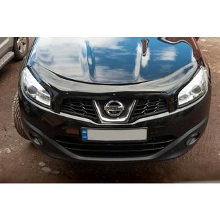 Дефлектор капота (EuroCap) Nissan Qashqai 2010-2014 гг. фото 1