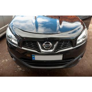 Дефлектор капота (EuroCap) Nissan Qashqai 2010-2014 гг. фото 4