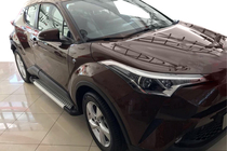 Toyota C-HR 2016-2023 гг. Боковые Подножки Allmond Grey (2 шт., Алюминий) фото 1