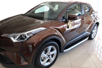 Toyota C-HR 2016-2023 гг. Боковые пороги Fullmond (2 шт., алюминий) фото 1