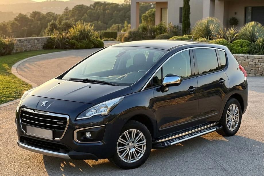 Peugeot 3008 2008-2016 гг. Боковые Подножки Sunrise (2 шт., Алюминий) Image