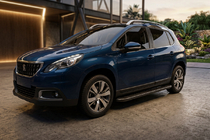 Peugeot 3008 2008-2016 гг. Боковые пороги Bosphorus Black (2 шт., алюминий) фото 1