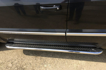 Jeep Grand Cherokee WK 2004-2010 гг. Боковые Подножки Maydos V2 (2 шт., нержавейка) фото 7