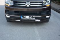 Volkswagen T6 2015-2024 гг. Накладка на передний бампер Sport 2-LED 2015-2018 (под покраску) фото 10