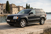 Jeep Grand Cherokee WK 2004-2010 гг. Боковые Подножки Maydos V1 (2 шт., Алюминий и Нержавейка) фото 1