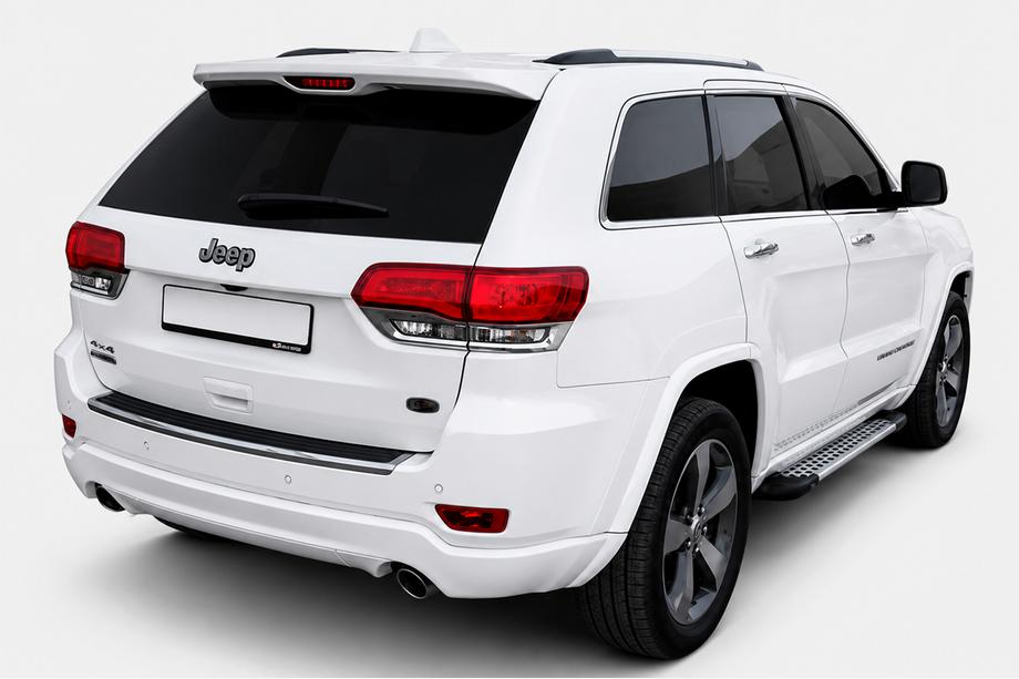 Jeep Grand Cherokee WK2 2010-2021 гг. Боковые пороги Allmond Grey (2 шт., алюминий) Image