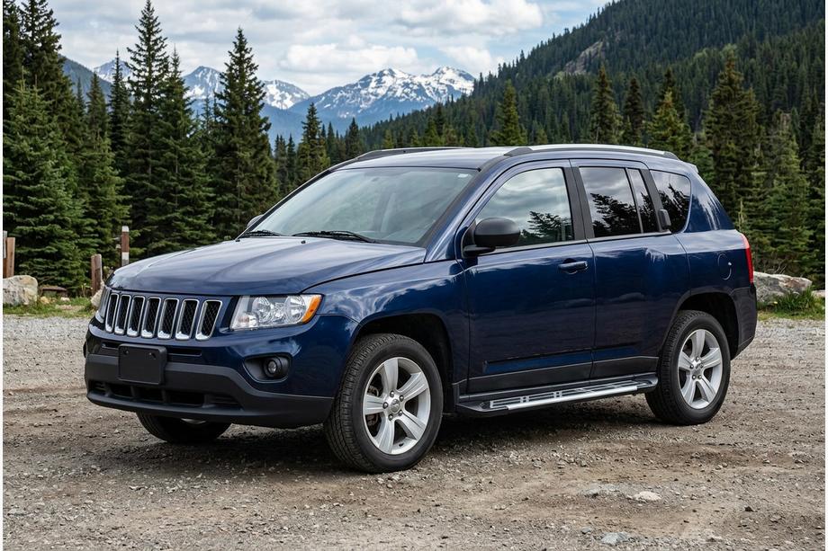 Jeep Compass 2006-2016 гг. Боковые Подножки Sunrise (2 шт., Алюминий) Image