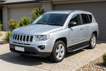 Jeep Compass 2006-2016 гг. Боковые пороги RedLine V1 (2 шт., алюминий) фото 1