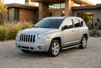 Jeep Compass 2006-2016 гг. Боковые Подножки Tayga Grey (2 шт., Алюминий) фото 1