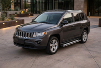 Jeep Compass 2006-2016 гг. Боковые Подножки Rainbow (2 шт., Алюминий) фото 1