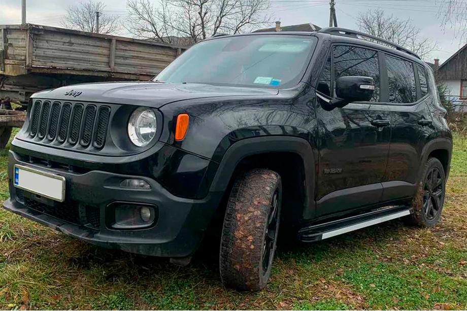 Jeep Renegade 2014- гг. Боковые Подножки Maya V1 (2 шт., Алюминий) Image