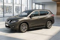 Nissan X-trail T32/Rogue 2014-2021 гг. Боковые Подножки Allmond Black (2 шт., Алюминий) фото 1