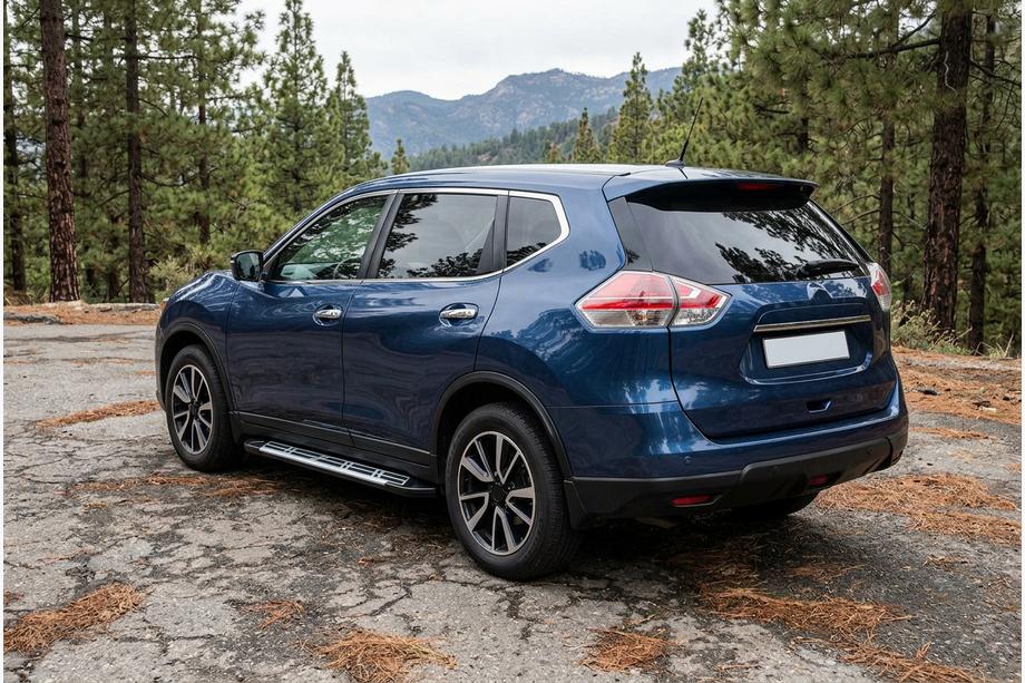 Nissan X-trail T32/Rogue 2014-2021 гг. Боковые Подножки Sunrise (2 шт., Алюминий) Image